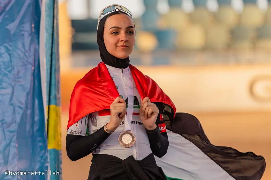 Safiya Alsayegh Wins 4 Medals At The Arab Track Cycling Cup.